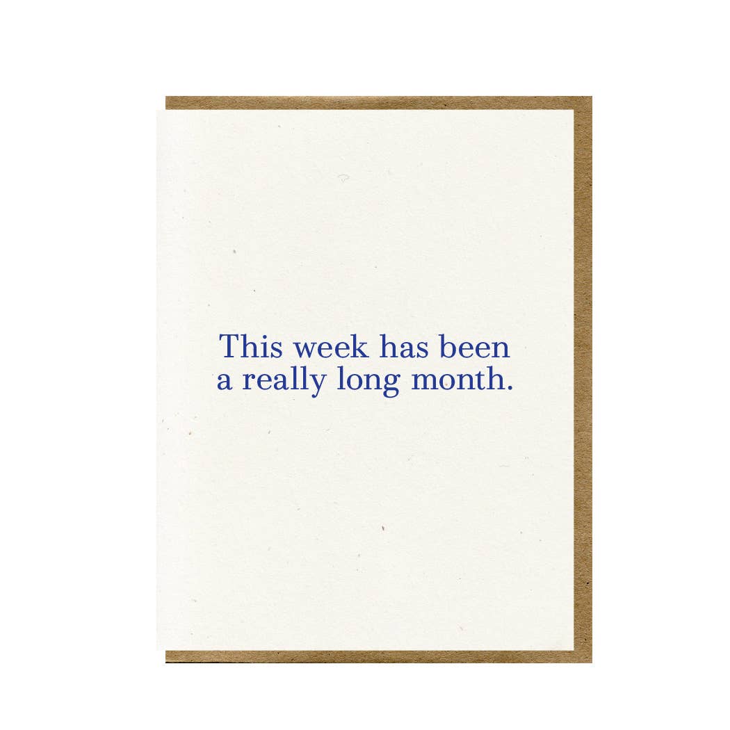 Long Month Greeting Card - Lady Pilot Letterpress