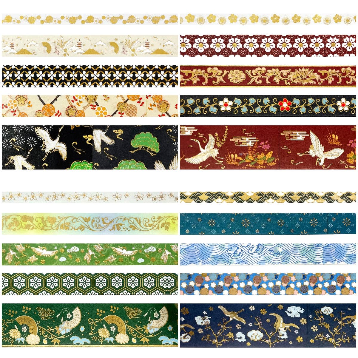 Wrapables.com - Wrapables Gold Foil Washi Tape in Gift Box Set for DIY Arts: Festive Cranes