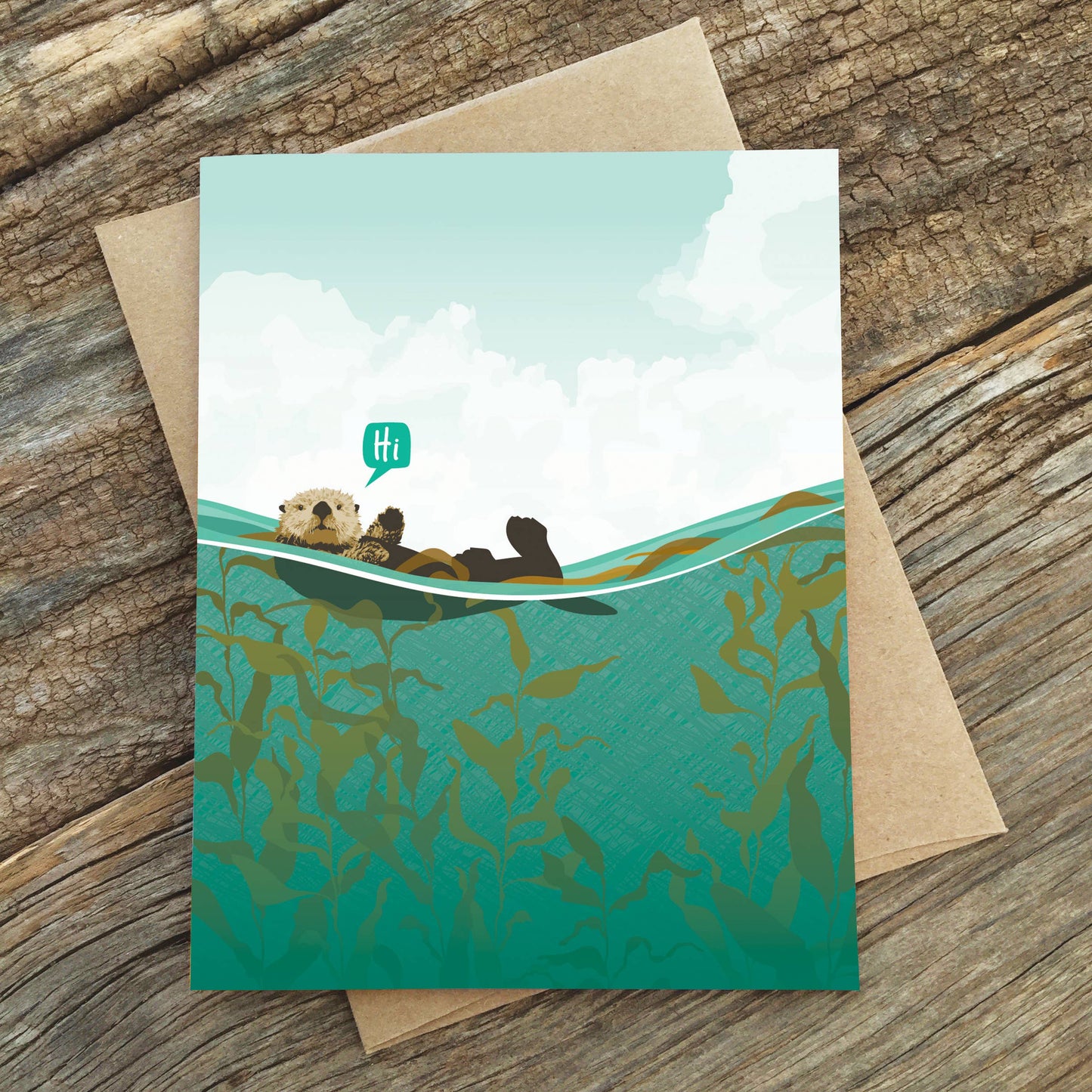 Modern Printed Matter - Hi Sea Otter Card