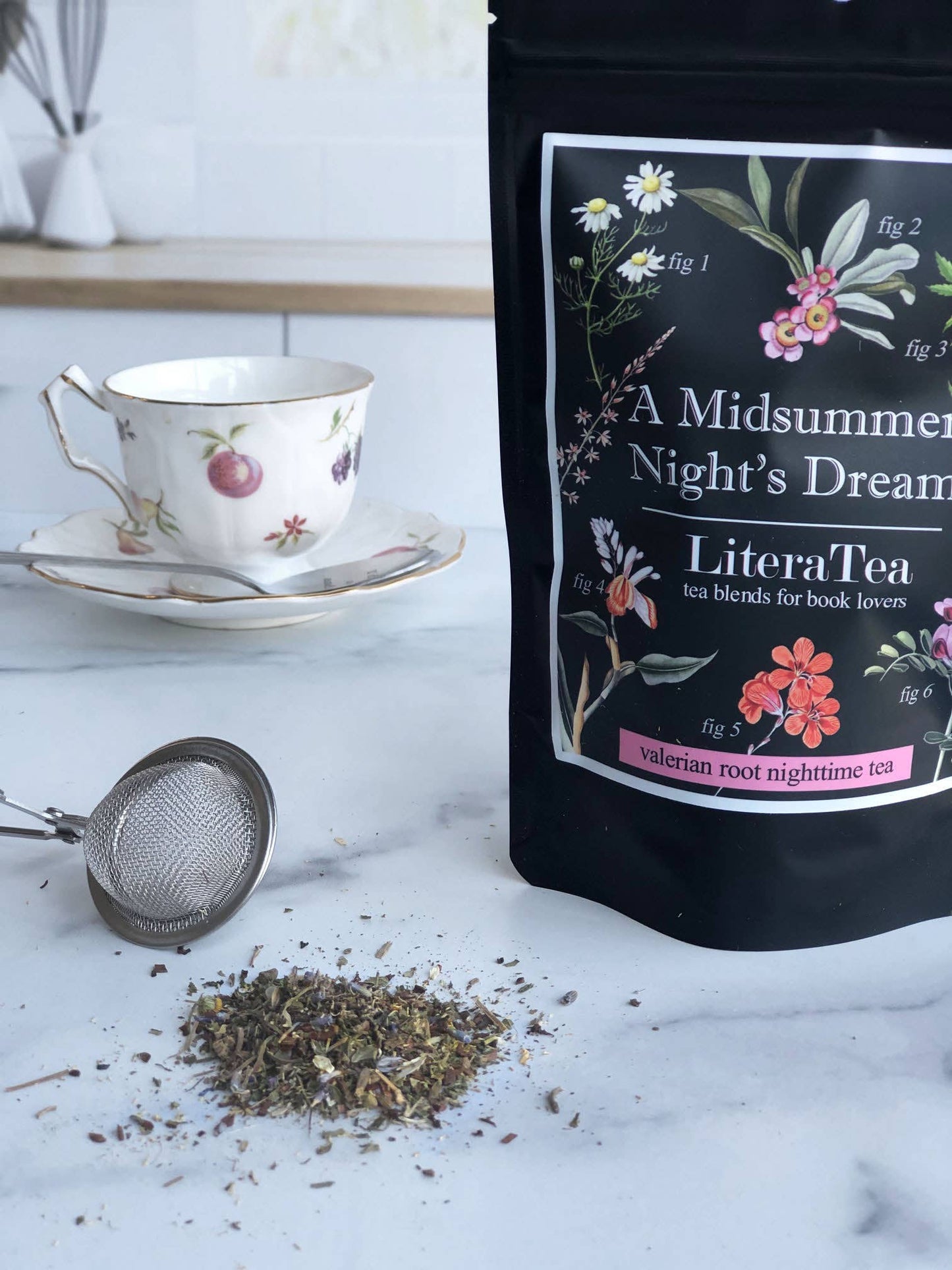 Fly Paper Products - A Midsummer Night's Dream Specialty Nighttime Tea: 12 Tea Bags in Tin Canister