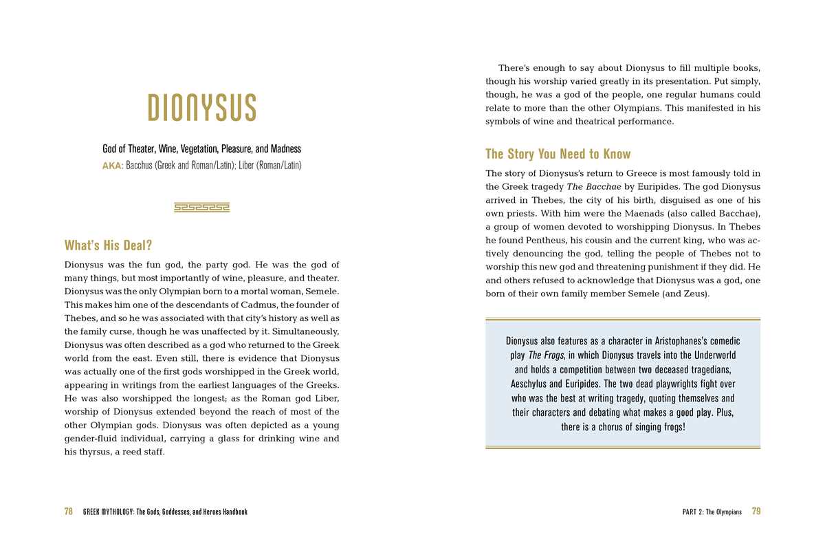 Simon & Schuster - Greek Mythology: The Gods, Goddesses, and Heroes Handbook by Liv Albert: Hardcover; 240 pages / English