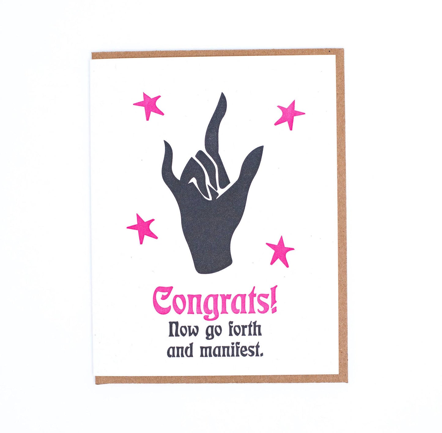 Lady Pilot Letterpress - Manifest Greeting Card