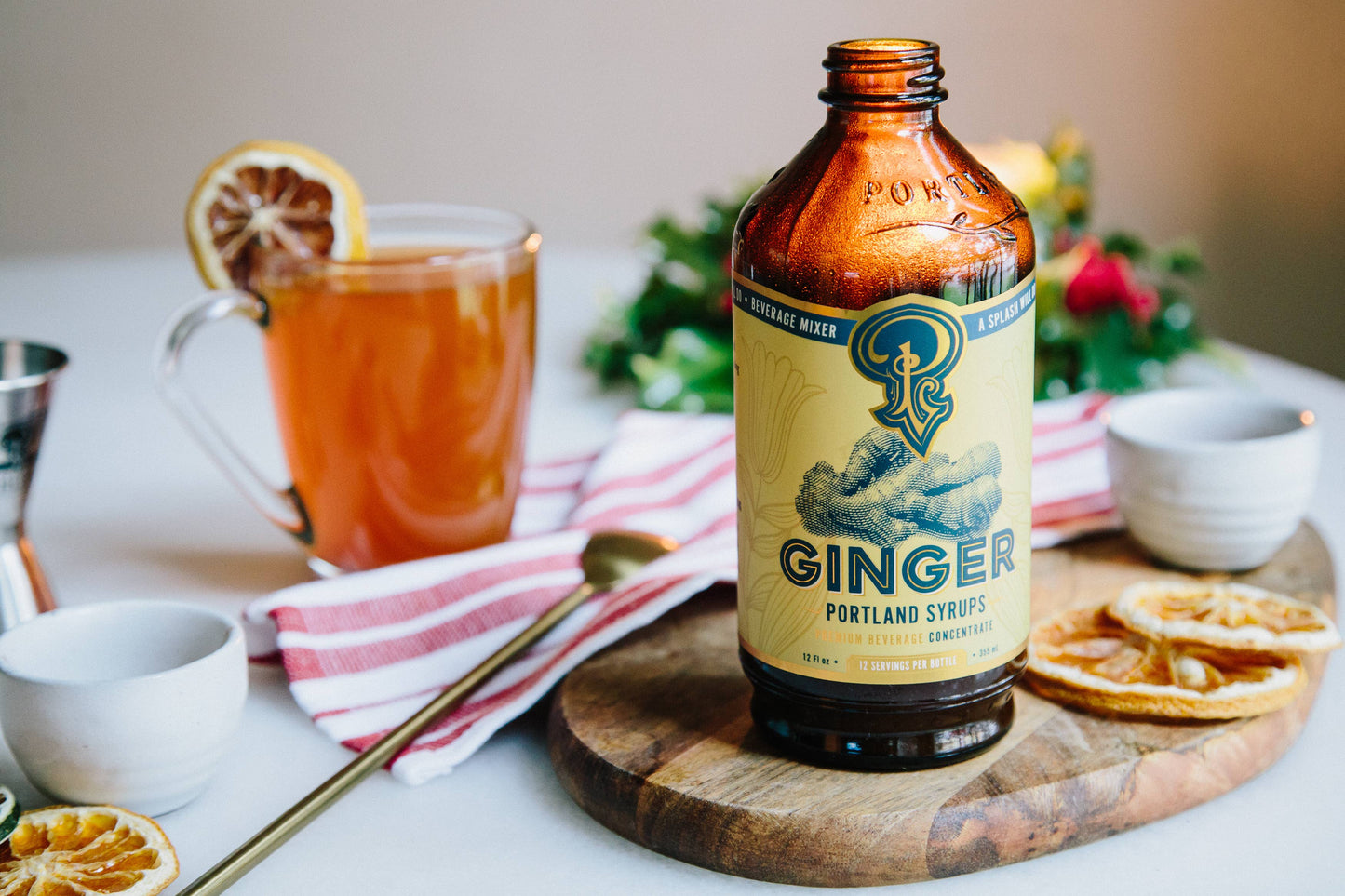 Portland Syrups - Ginger Syrup 12oz - cocktail / mocktail beverage mixer