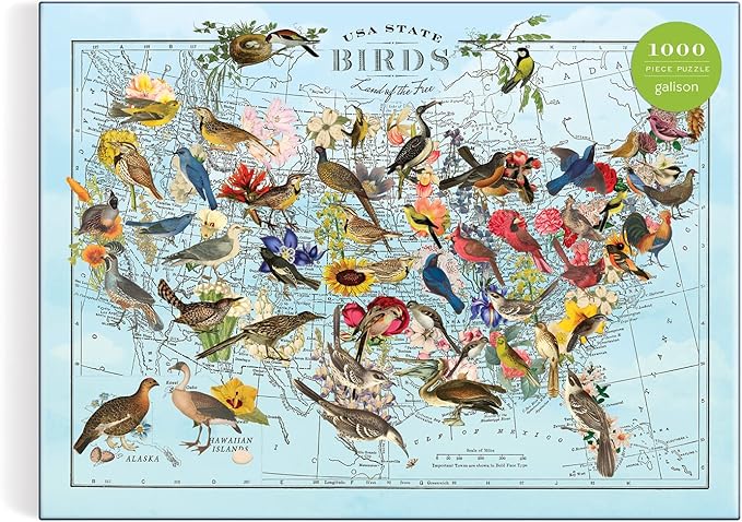 Wendy Gold USA State Birds 1000 Piece Puzzle