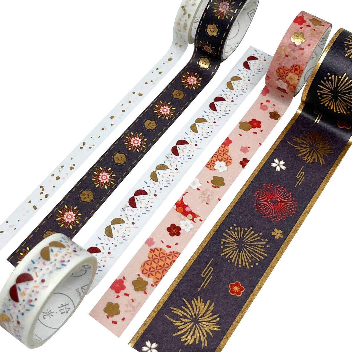 Wrapables.com - Wrapables Gold Foil Washi Tape in Gift Box Set for DIY Arts: Festive Cranes