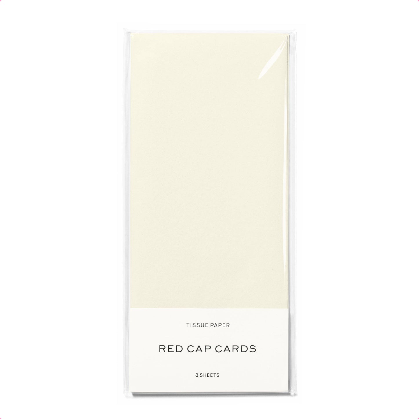 Red Cap Cards - Soft White tissue paper: 8 Sheets