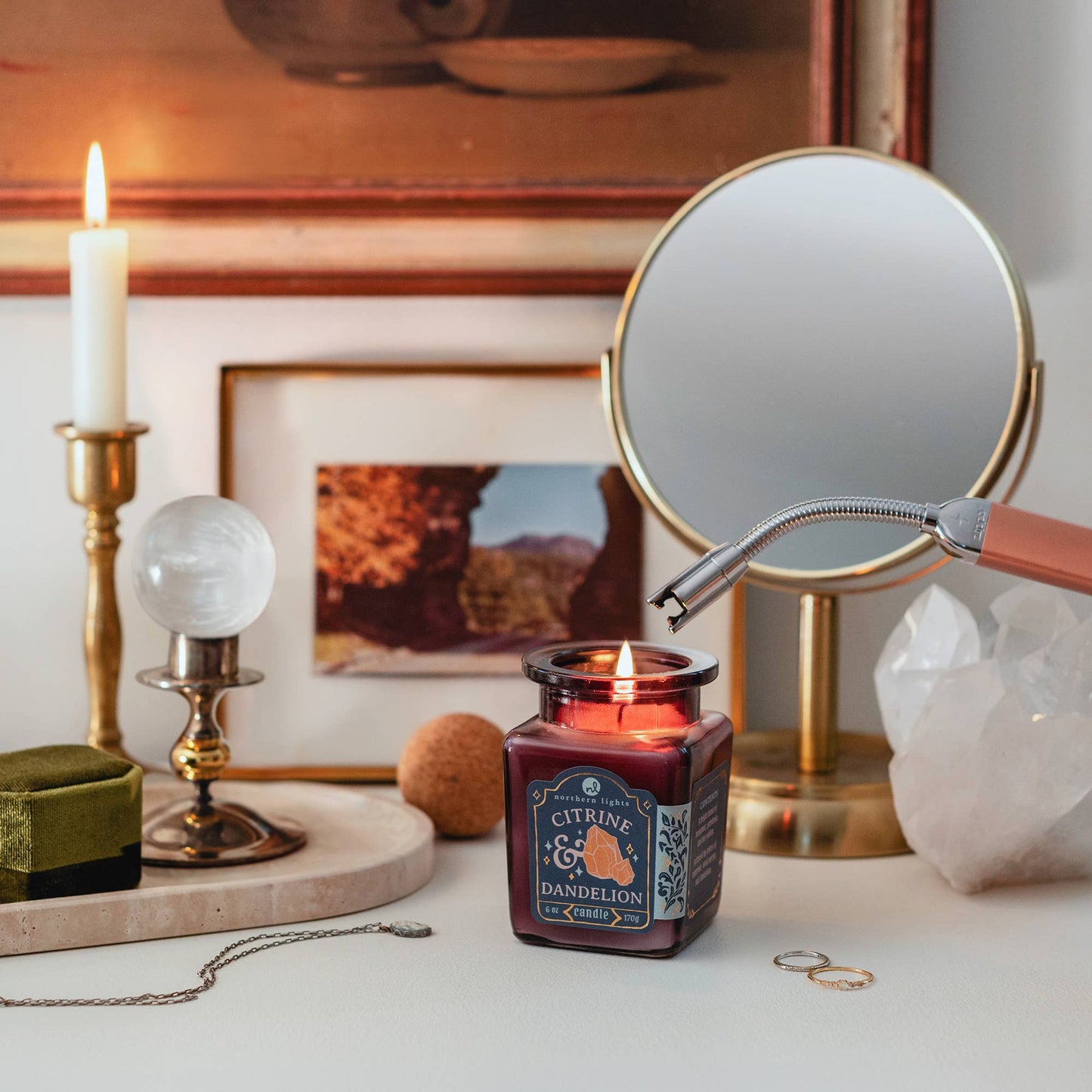 Northern Lights - Curiosity Candle: Black Walnut & Cashmere - Stomping Grounds