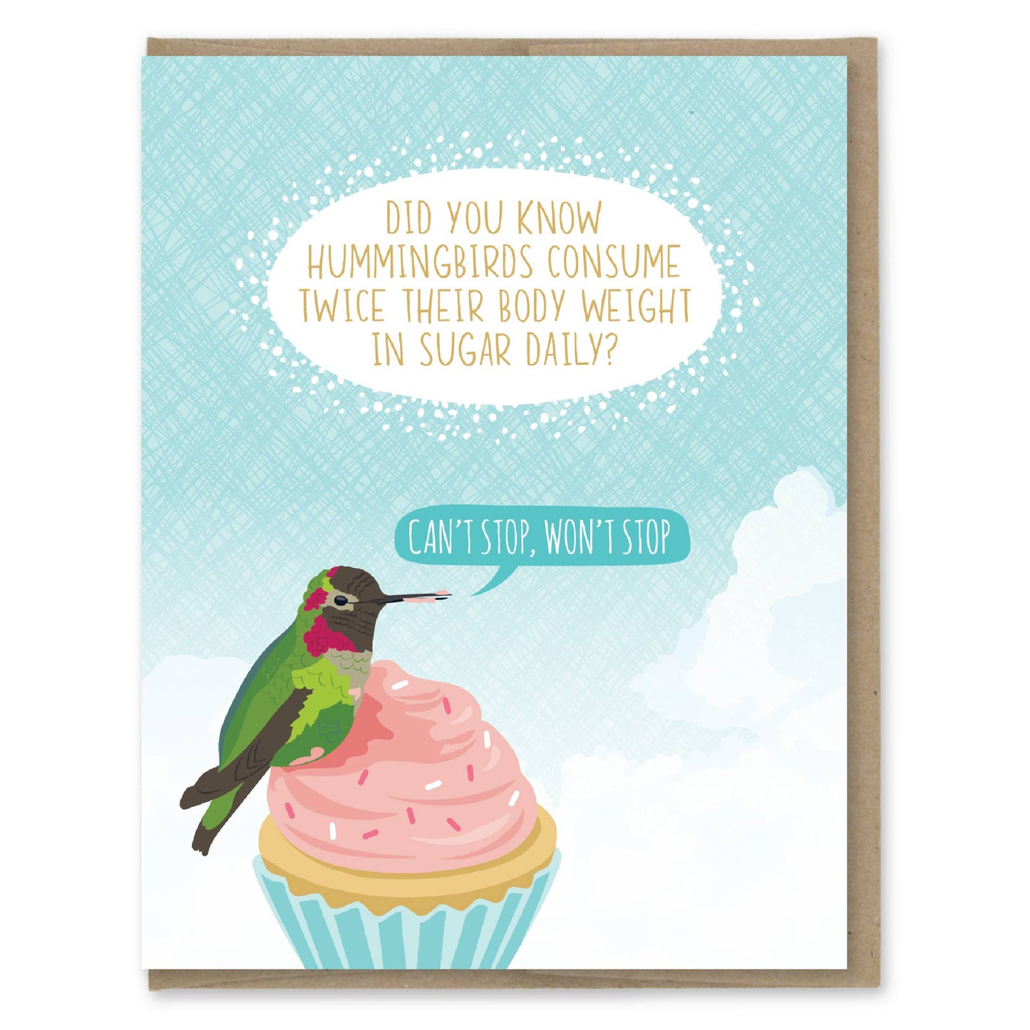 Modern Printed Matter - Hummingbird Sugar Birthday Card