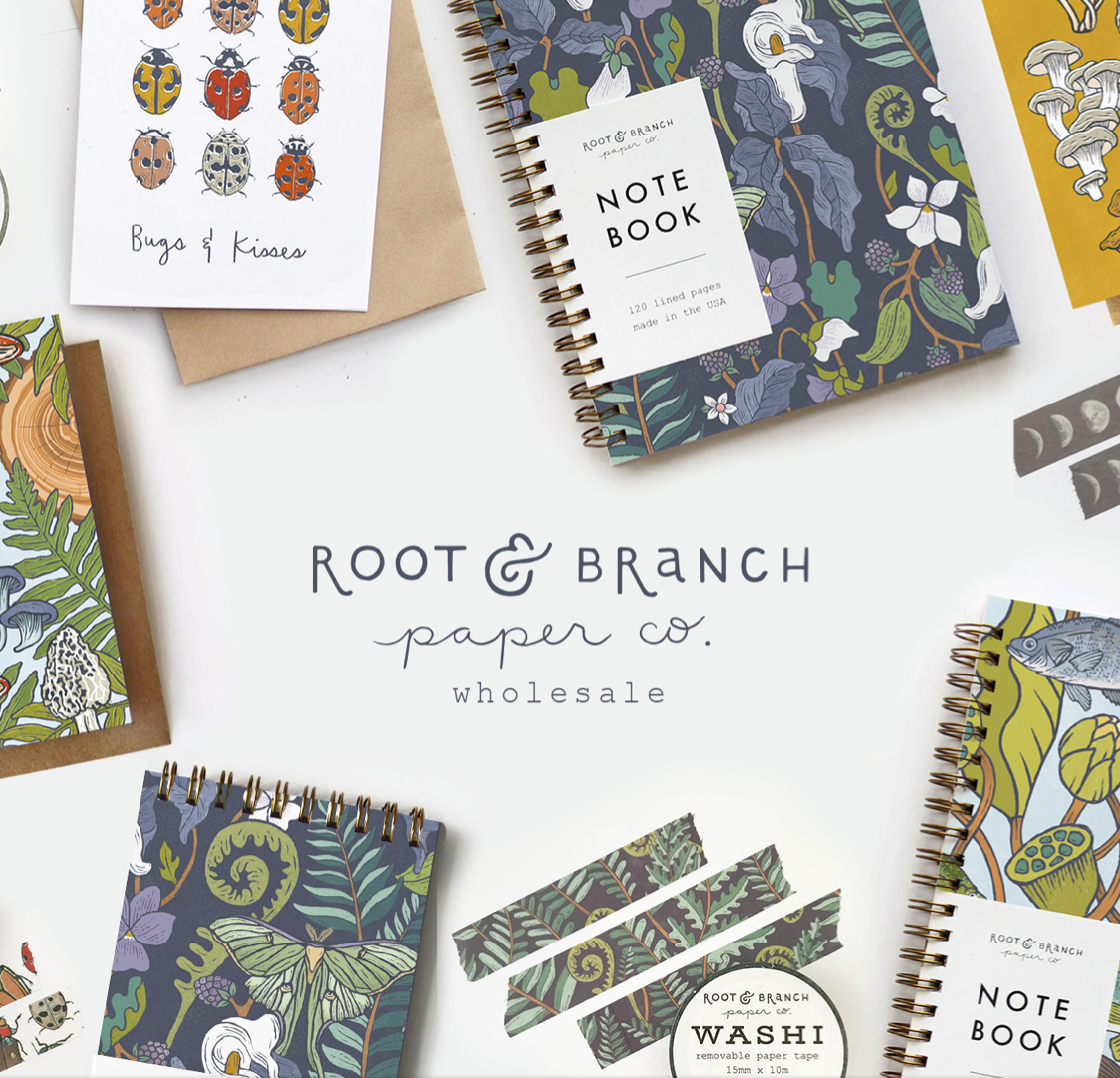 Root & Branch Paper Co. - You are Magic Luna Moth Moon Phases Everyday Greeting Card: Clear Sleeve