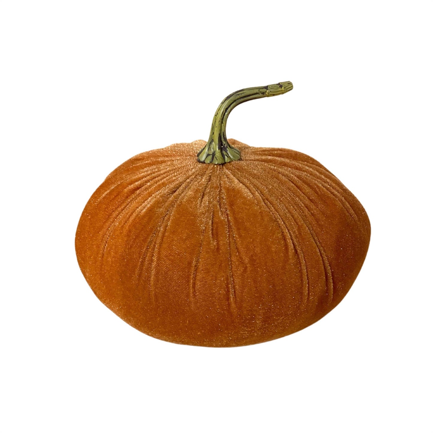 David Christopher's Collection - 8''X8''X6'' Fabulous Fall Velvet Pumpkin (Gold)
