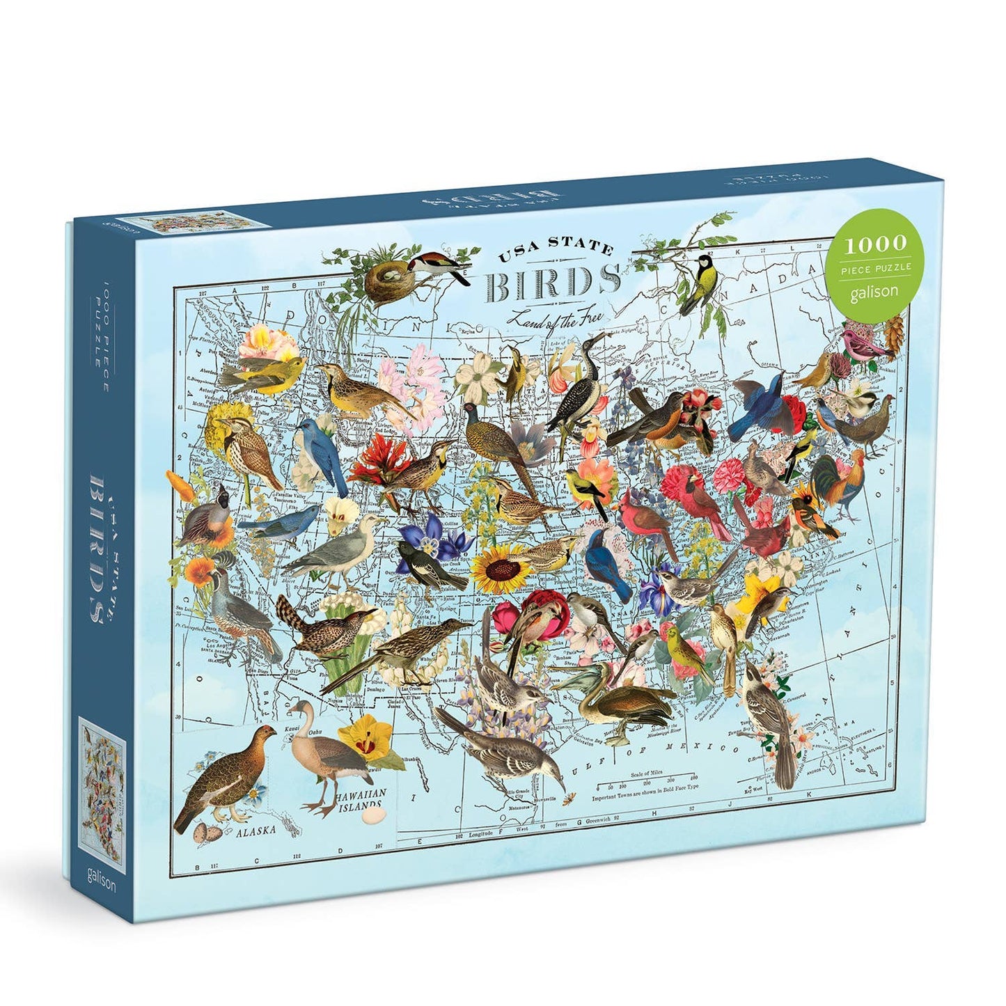 Chronicle Books - Wendy Gold State Birds 1000 Piece Puzzle