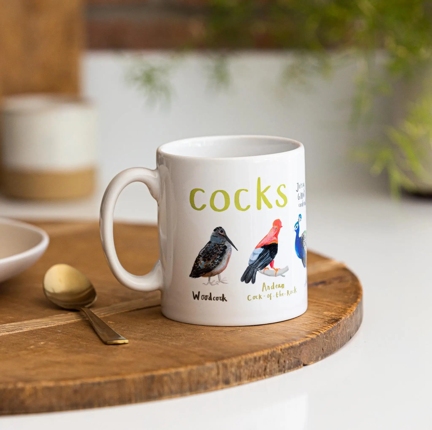 Fly Paper Products - Cocks Bird Pun- Fowl Language Rooster Ceramic Coffee Tea Mug