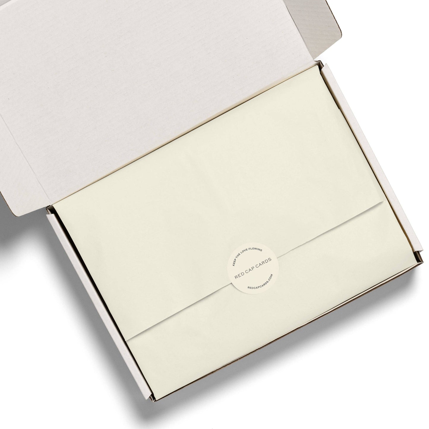 Red Cap Cards - Soft White tissue paper: 8 Sheets