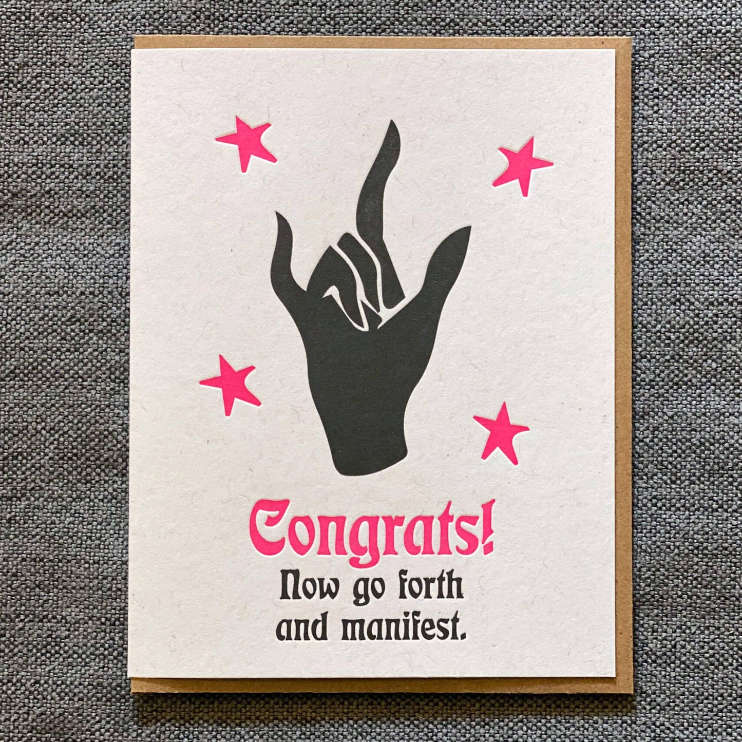 Lady Pilot Letterpress - Manifest Greeting Card