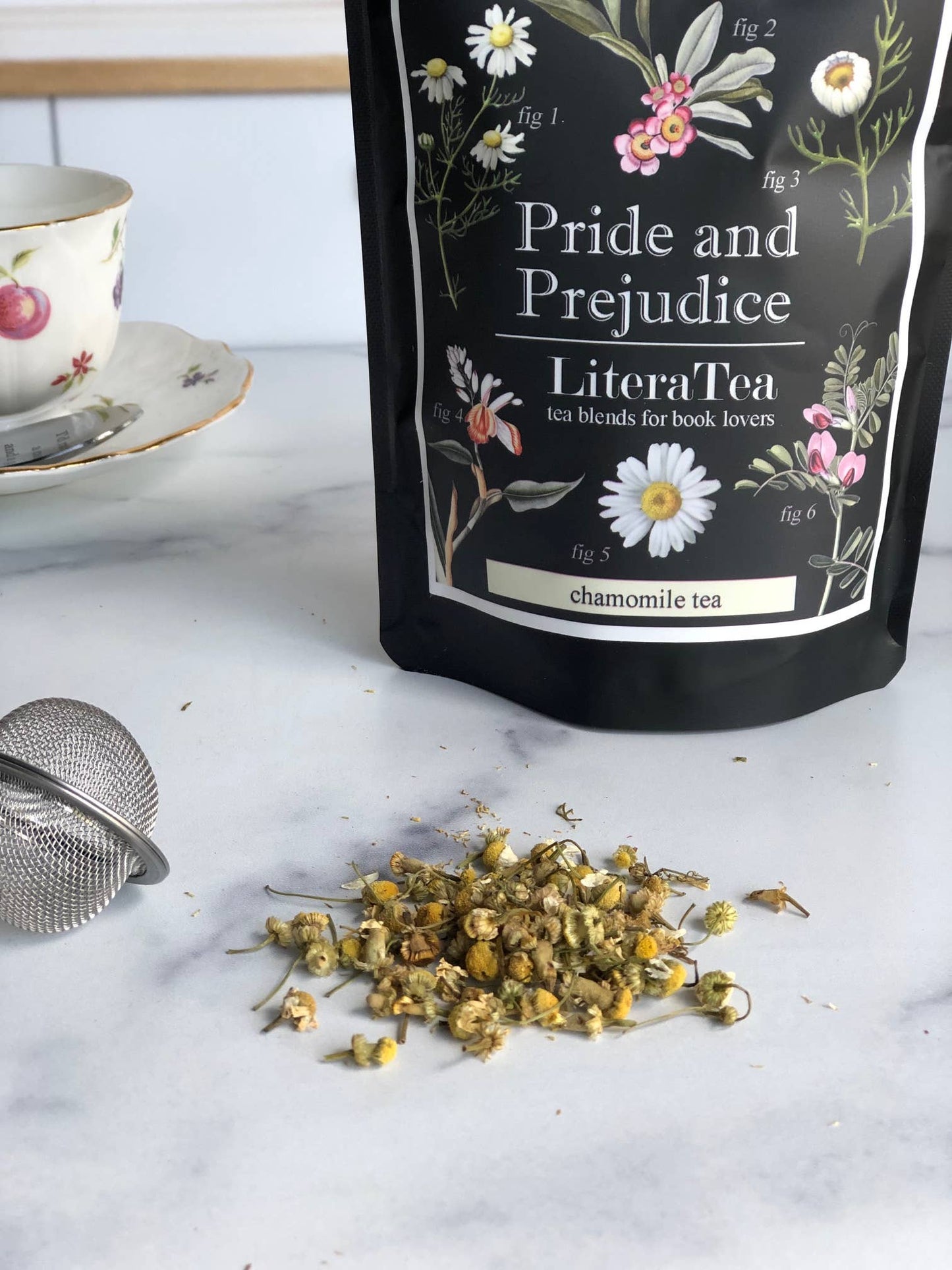 Fly Paper Products - Pride and Prejudice Chamomile Tea: 2oz Loose Leaf Pouch