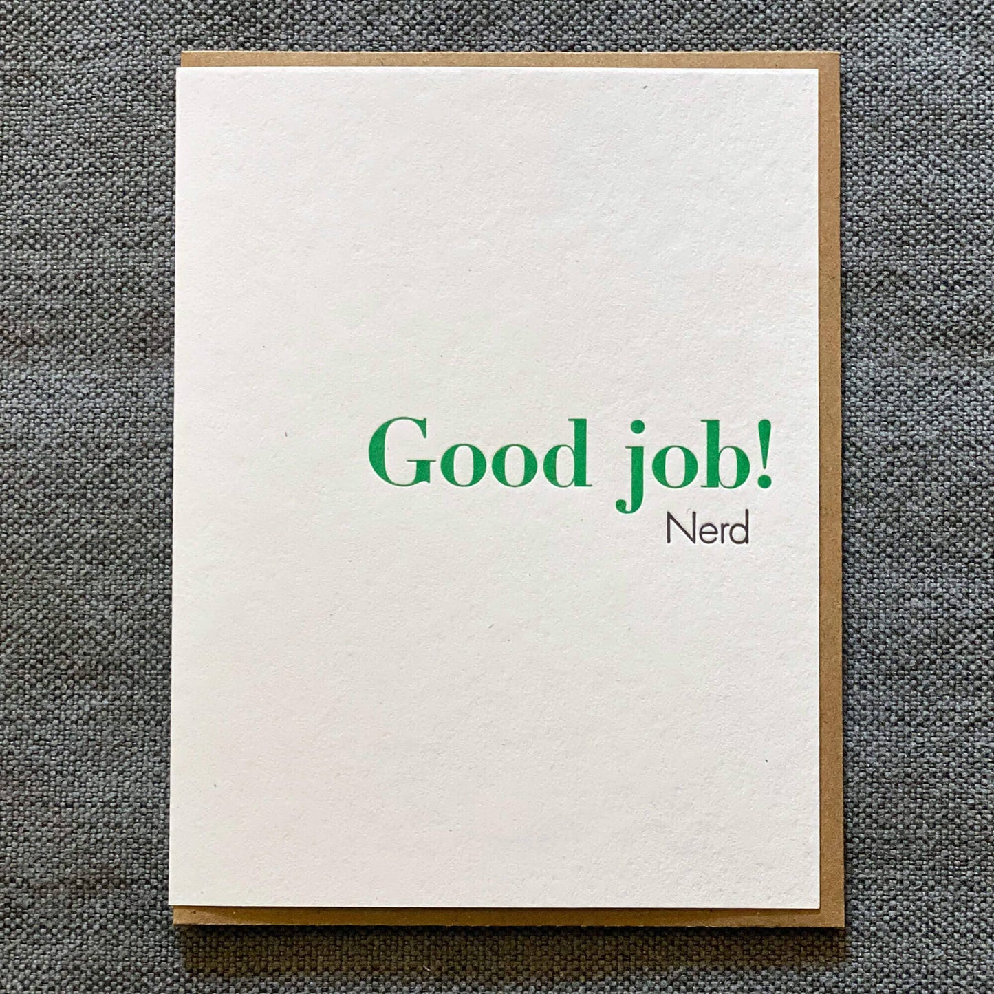 Lady Pilot Letterpress - Good Job Nerd Greeting Card