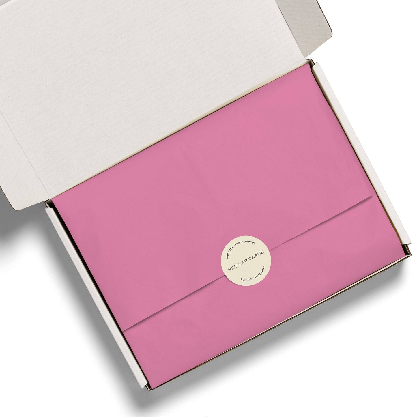 Red Cap Cards - Pink tissue paper: 8 Sheets
