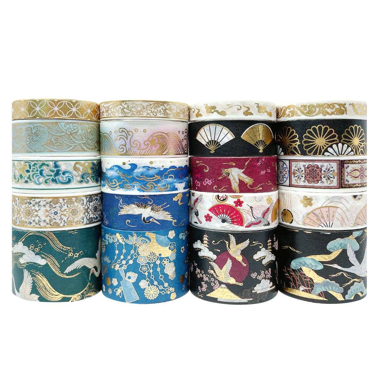 Wrapables.com - Wrapables Gold Foil Washi Tape in Gift Box Set for DIY Arts: Festive Cranes