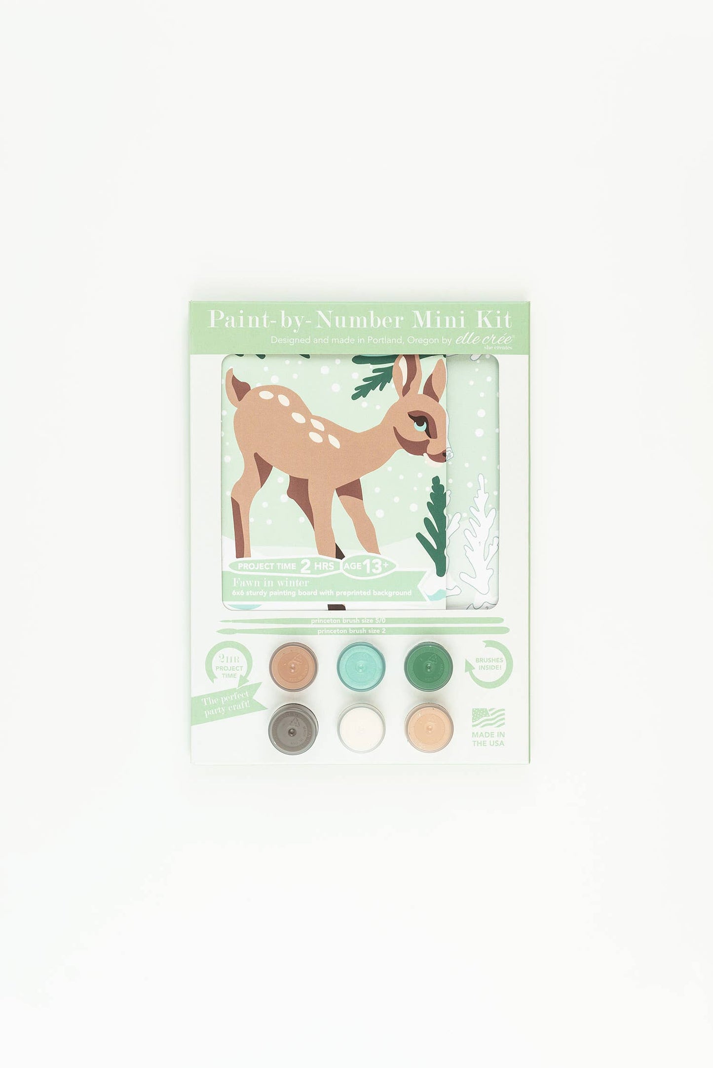 Fawn in Winter MINI Paint-by-Number Kit