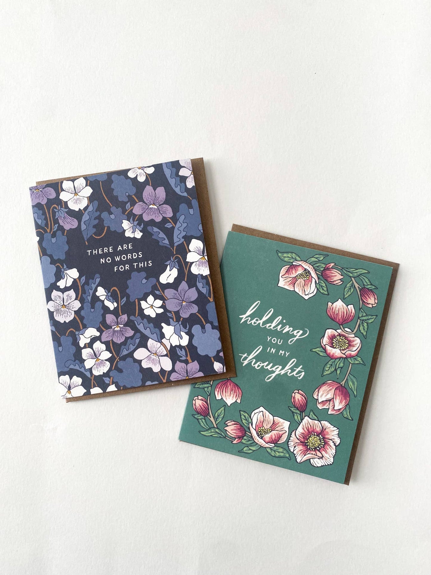 There Are No Words - Violet Sympathy Card: Zero Waste, NO packaging - Root & Branch Paper Co.