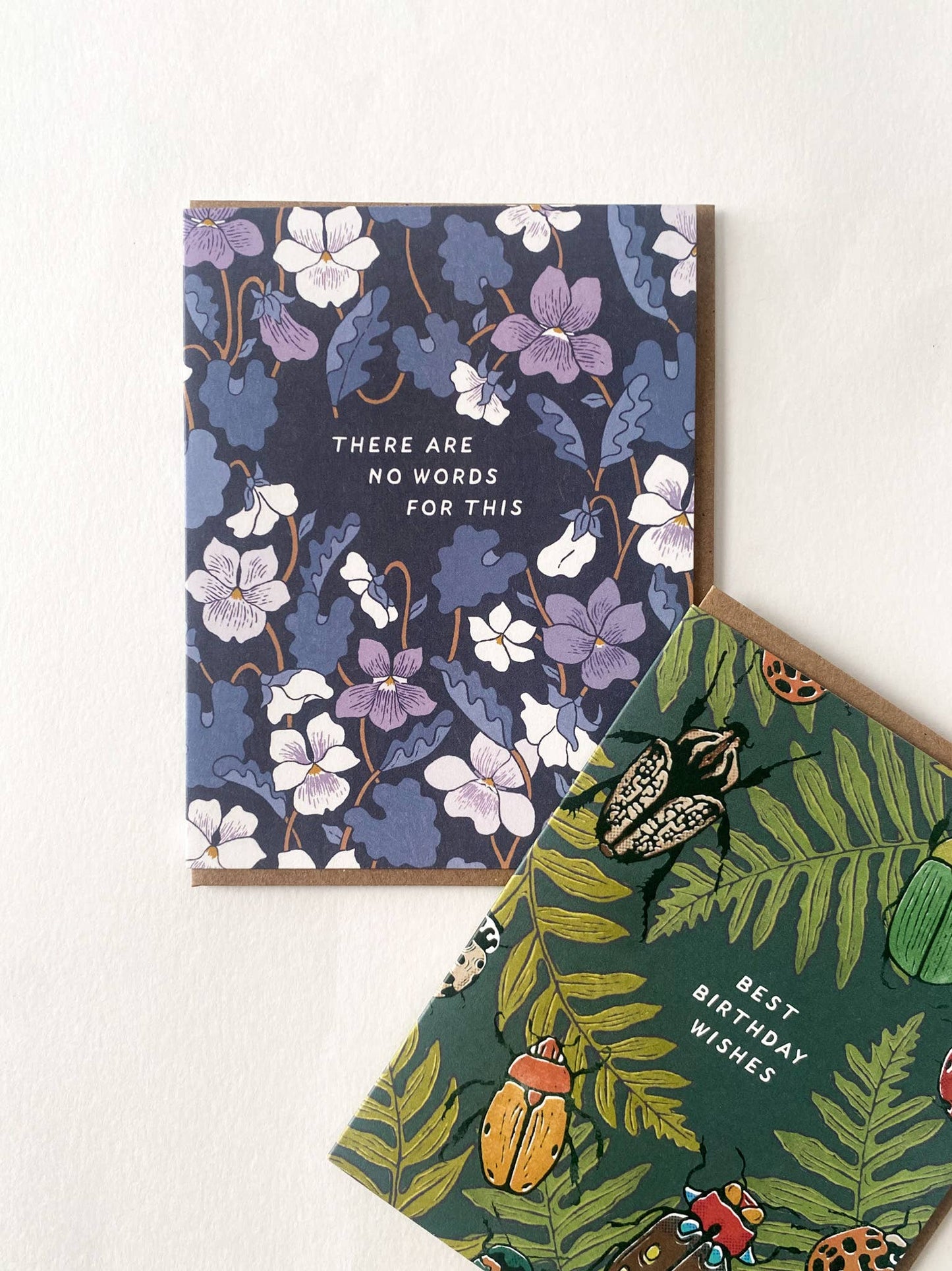 There Are No Words - Violet Sympathy Card: Zero Waste, NO packaging - Root & Branch Paper Co.