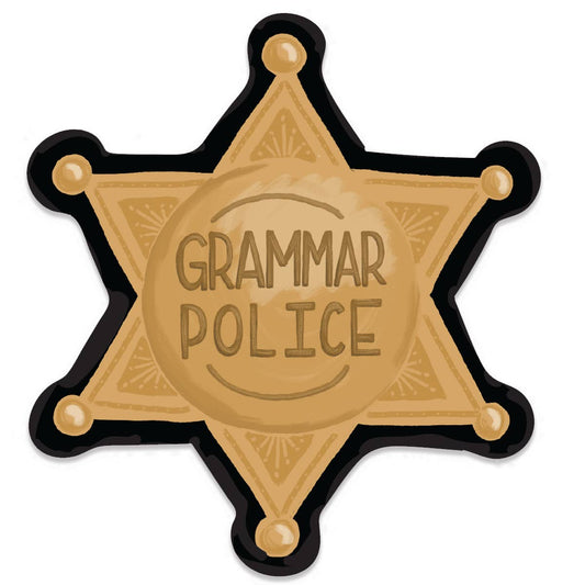 Slightly Stationery - Grammar Police Sticker