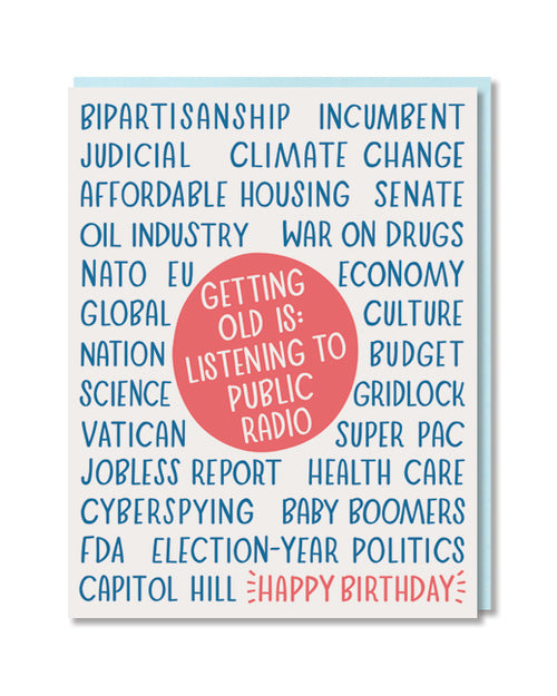 Paper Parasol Press - Public Radio Card - - Stomping Grounds