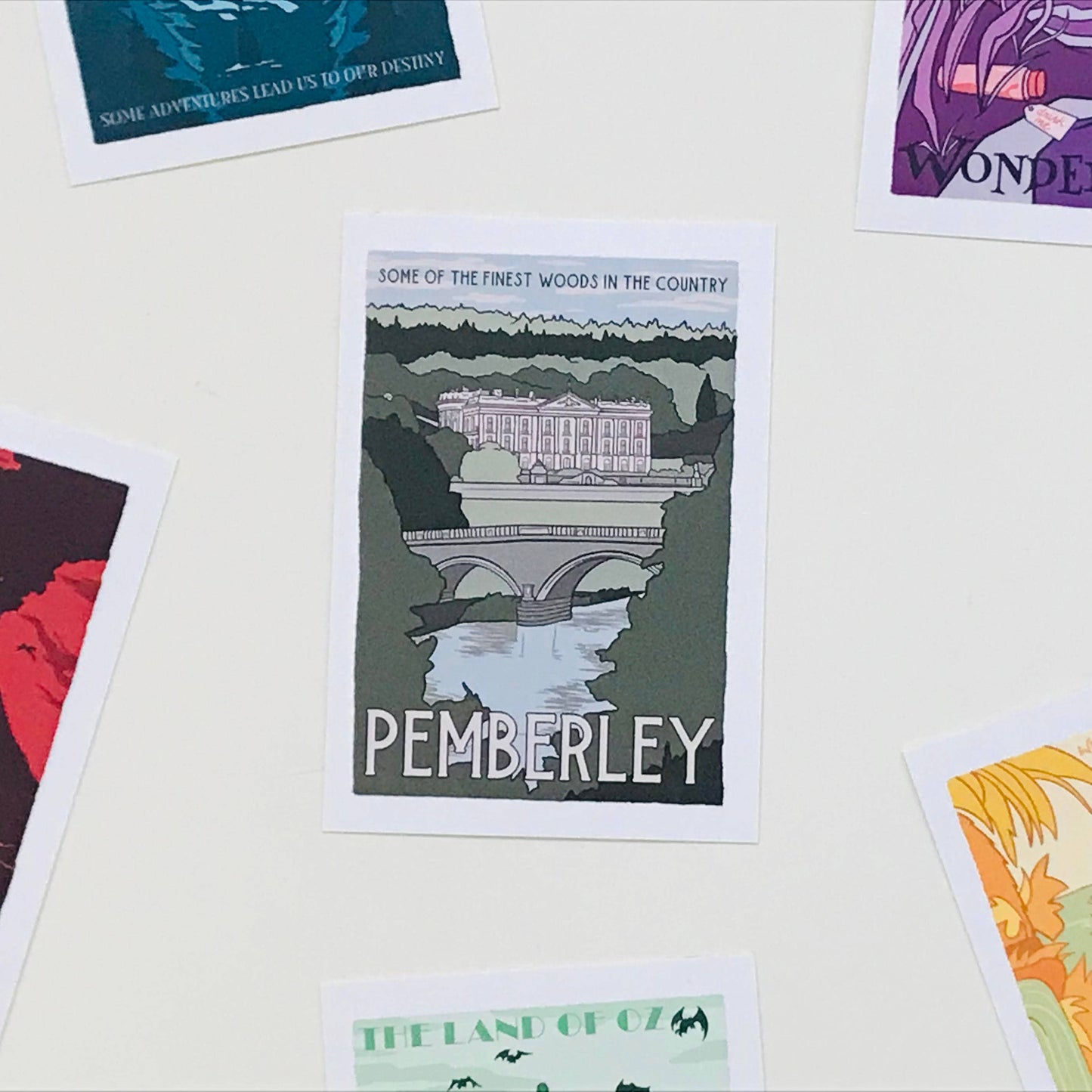 Bookishly - Pemberley - Bookish Sticker - Vintage Travel Poster
