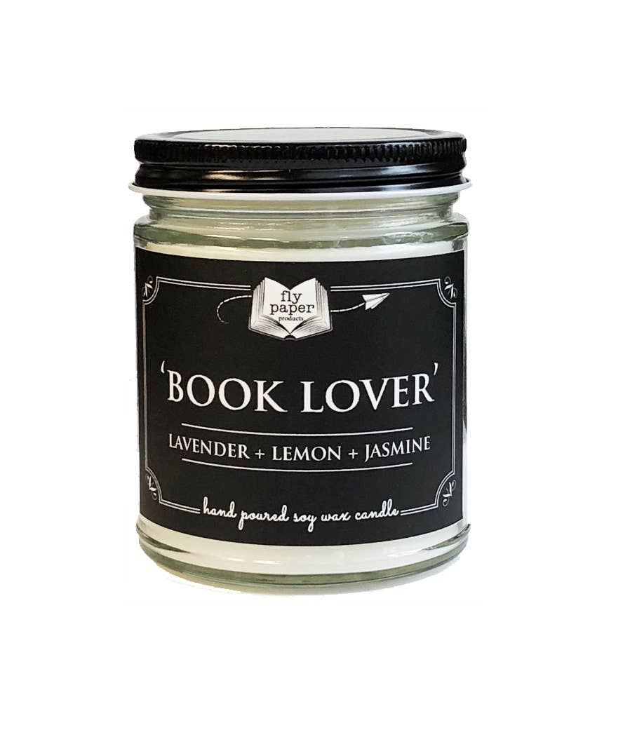 Fly Paper Products - Book Lover Literary Glass Candle 9 oz