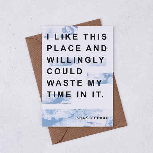 Bookishly - I Like This Place Shakespeare New Home Card