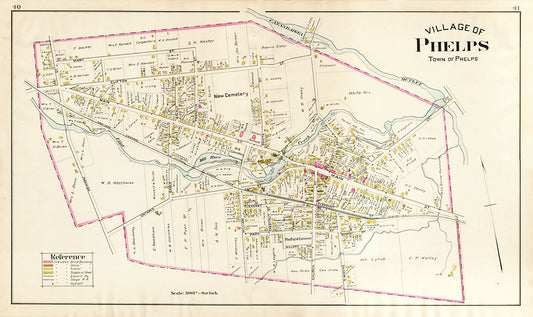 Village of Phelps - Plate Map - Print - Stomping Grounds