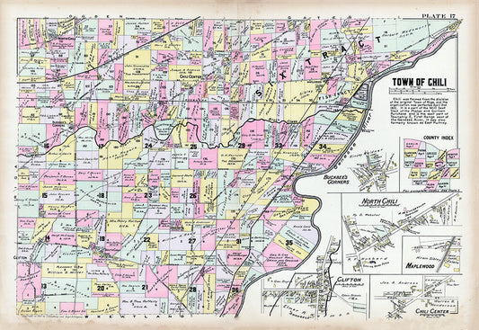 Town of Chili, NY Map - Print - Stomping Grounds