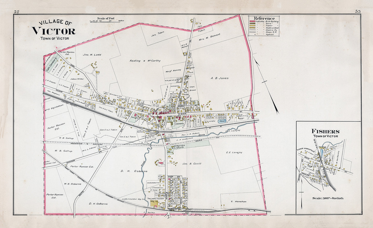 Village of Victor, Plate Map - Print - Stomping Grounds