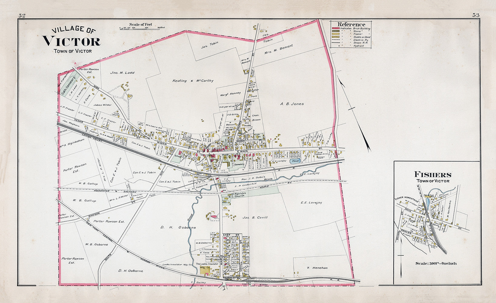 Village of Victor, Plate Map - Print - Stomping Grounds