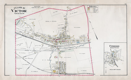 Village of Victor, Plate Map - Print - Stomping Grounds