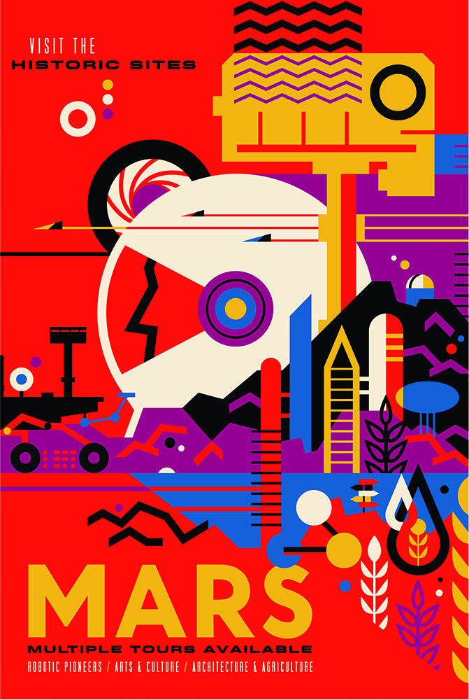 Mars – NASA JPL Space Travel Poster - Print - Stomping Grounds