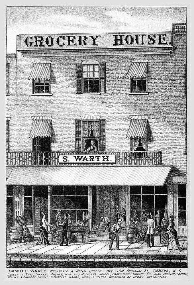 Samuel Warth, Wholesale and Retail Grocer, Geneva, NY - Print - Stomping Grounds