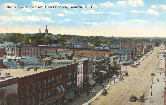 Bird's Eye View from Hotel Seneca, Geneva, NY - Print - Stomping Grounds