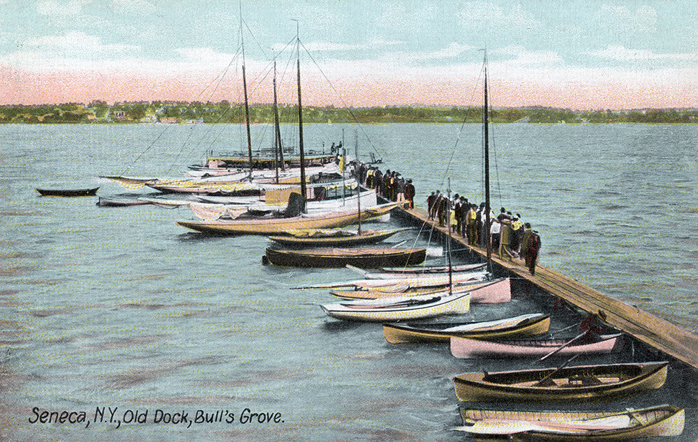 Seneca, NY, Old Dock, Bull's Grove - Print - Stomping Grounds