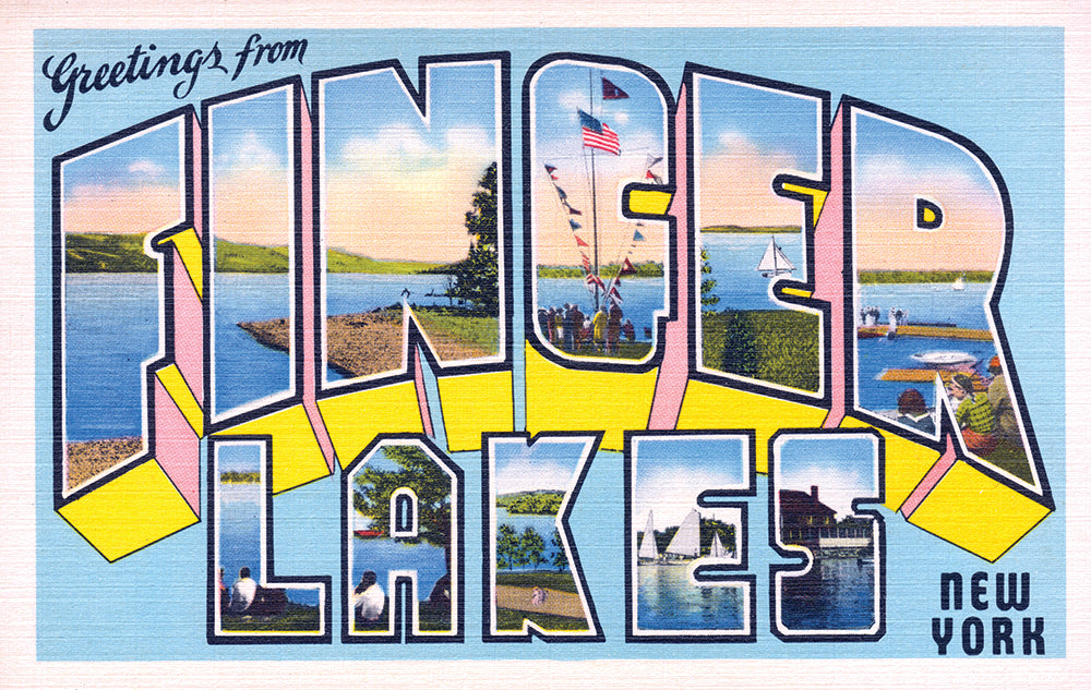 Greetings From The Finger Lakes New York - Print - Stomping Grounds