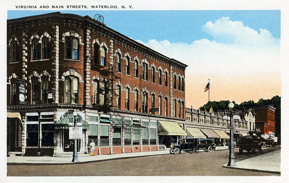 Virginia and Main Streets, Waterloo, NY - Print - Stomping Grounds
