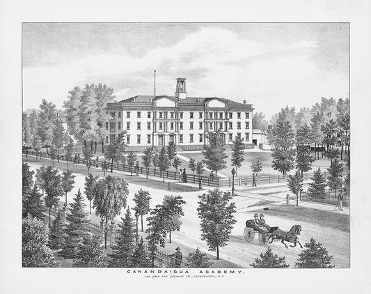 Canandaigua Academy, Corner of Main and Mechanic Streets, Canandaigua, NY - Print - Stomping Grounds