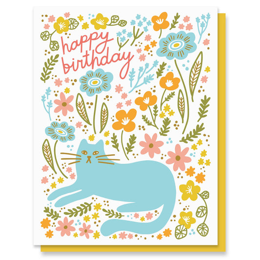 Paper Parasol Press - Cat Garden Birthday Card