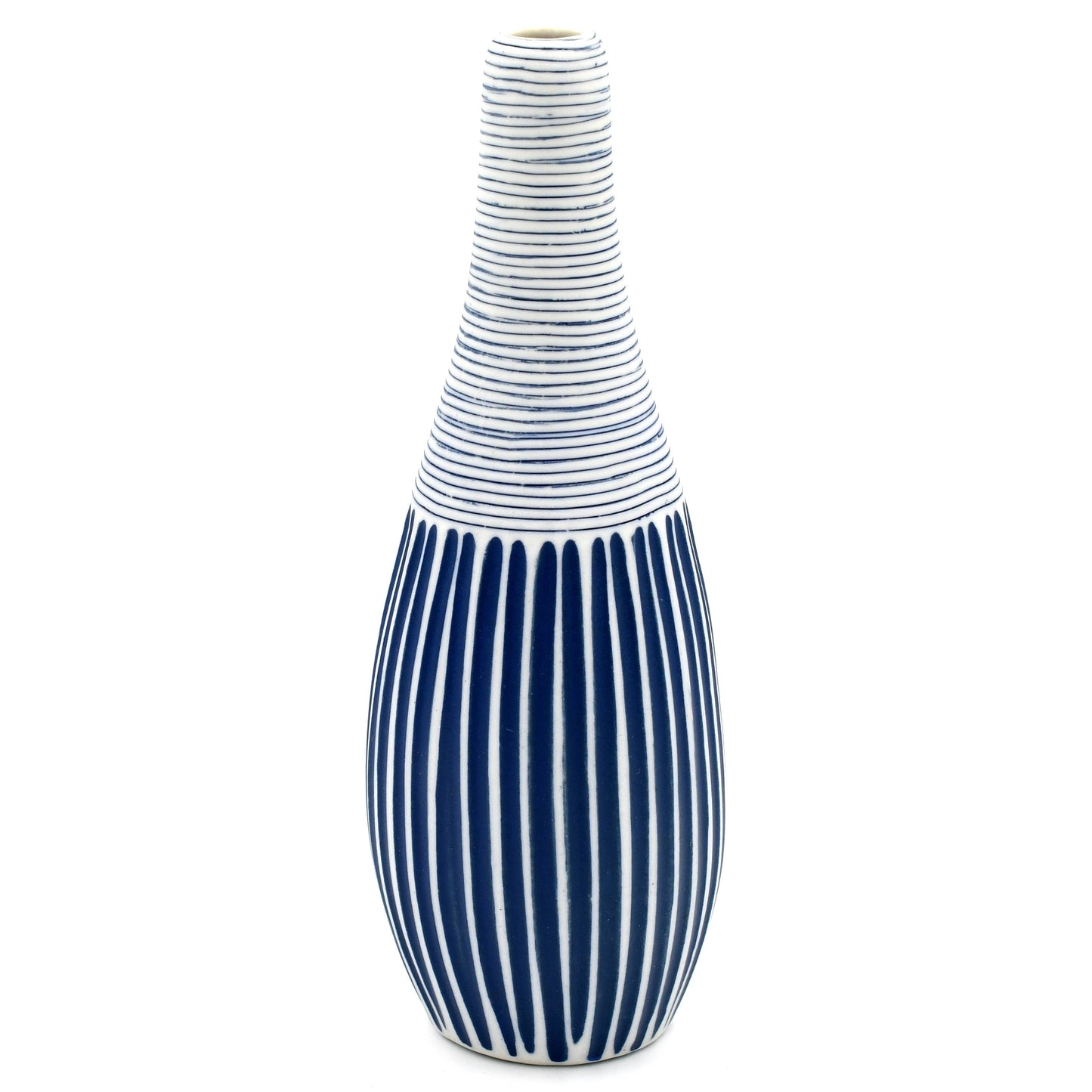 Art Floral Trading LLC - 036W12BLUE MODO MINI - WO 12 BLUE Porcelain bud vase