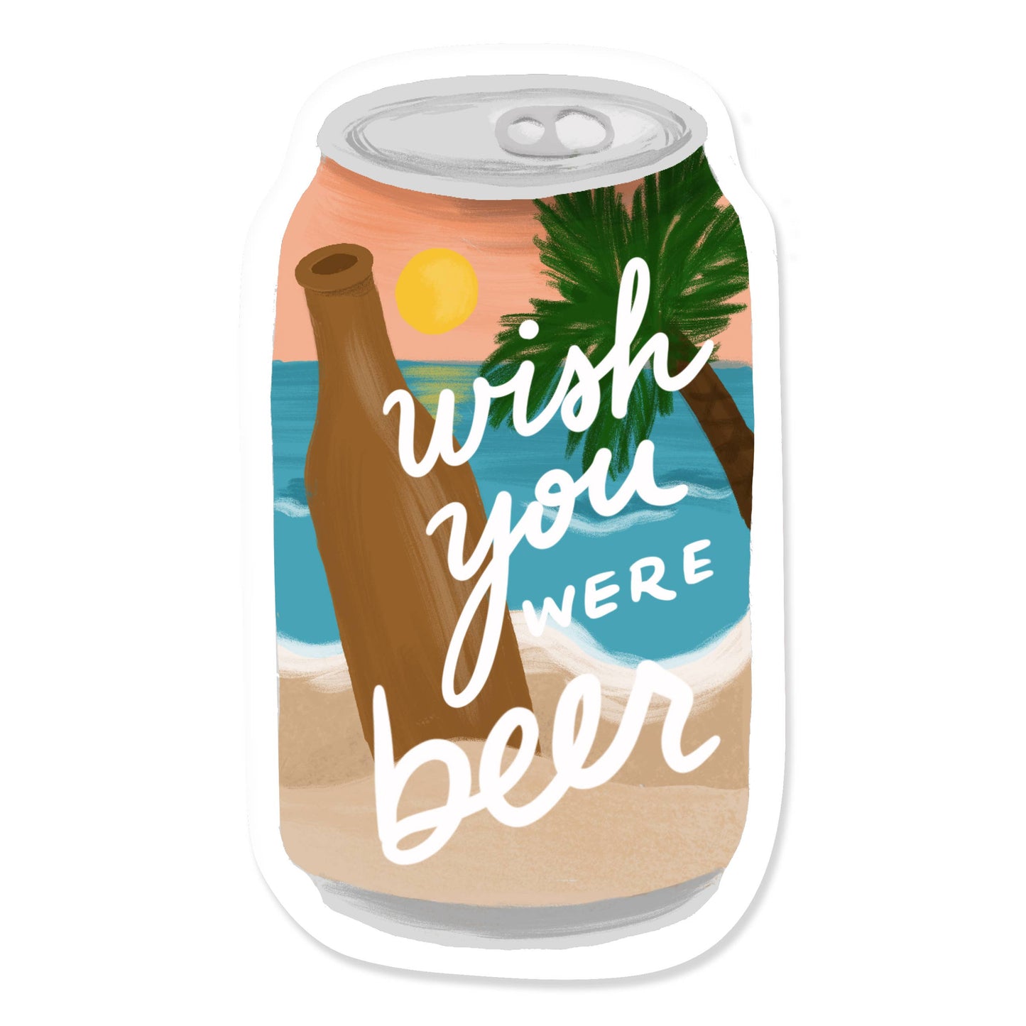 Slightly Stationery - Wish You Were Beer Sticker