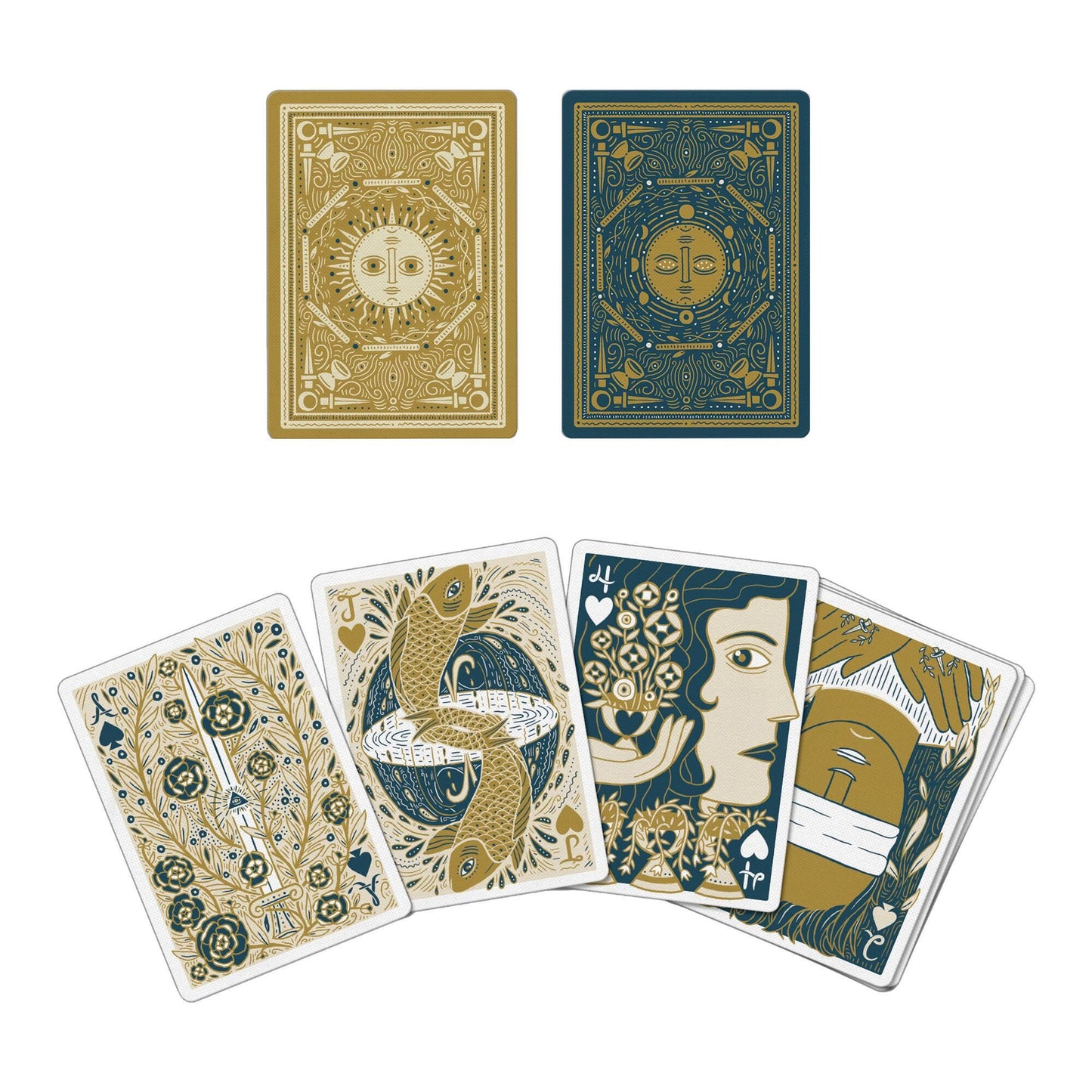 Illuminated Playing Cards by Caitlin Keegan - Two Decks for Games and Tarot