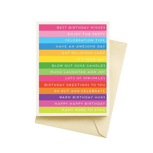 Seltzer Goods - Birthday Stripes Birthday Cards