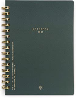 Textured Paper Twin Gold Wire Notebook- Pacific Forest (Large) - Journals & Notebooks - Stomping Grounds