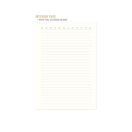 Suede Cloth Bound Planner- Bright Terracotta Radiant Rays