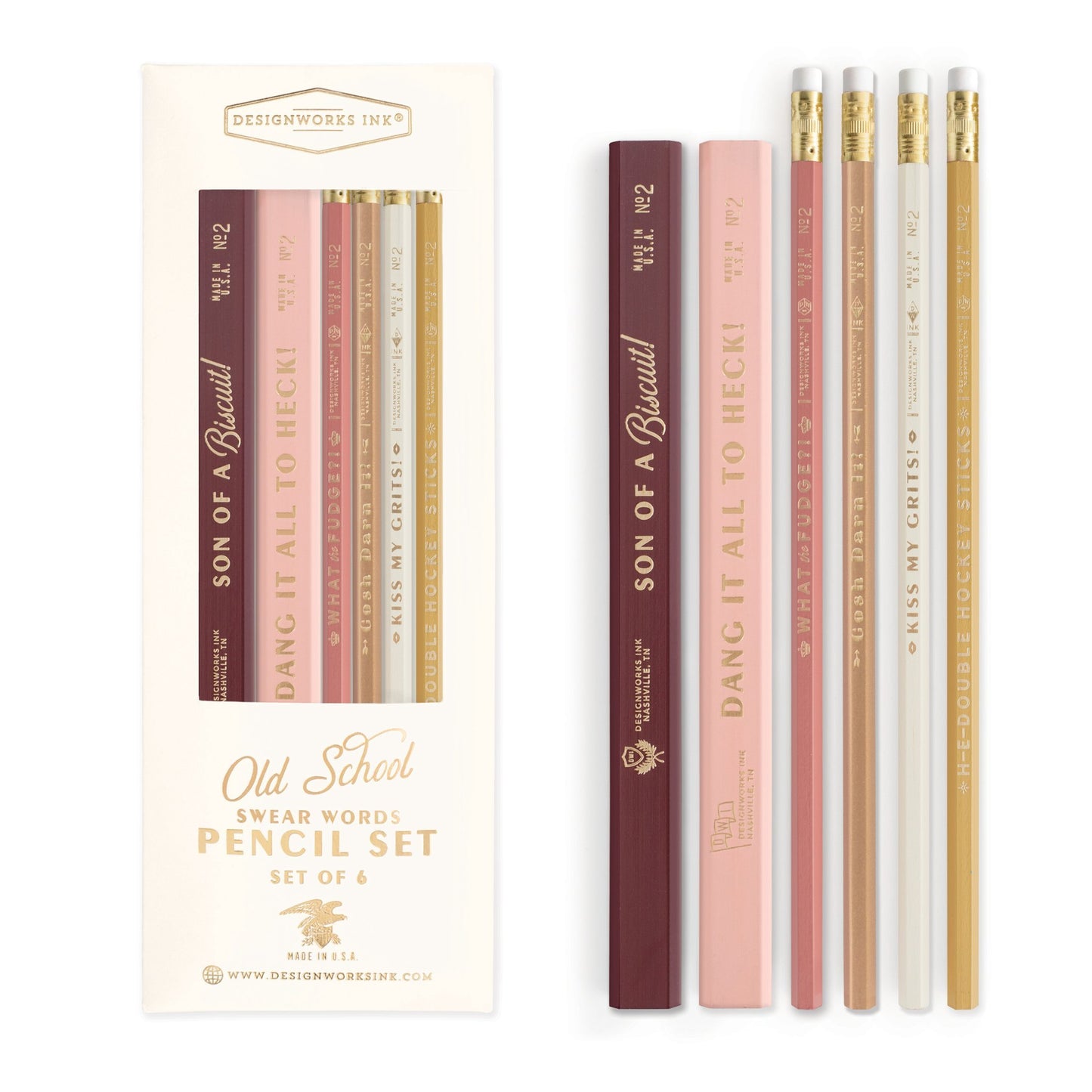 Old School Swear Words Pencil Set